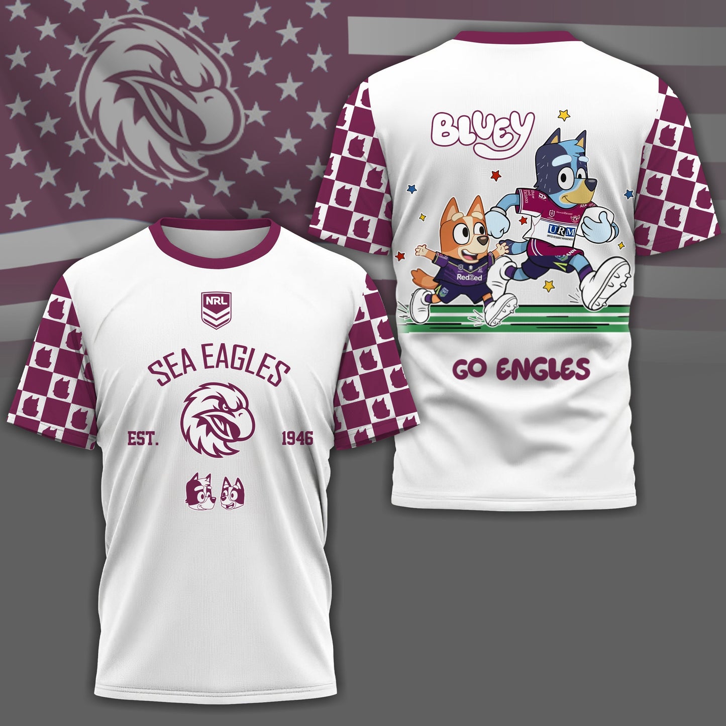 SE x NRL Premium Bluey 3D Shirt DDT TTTZ