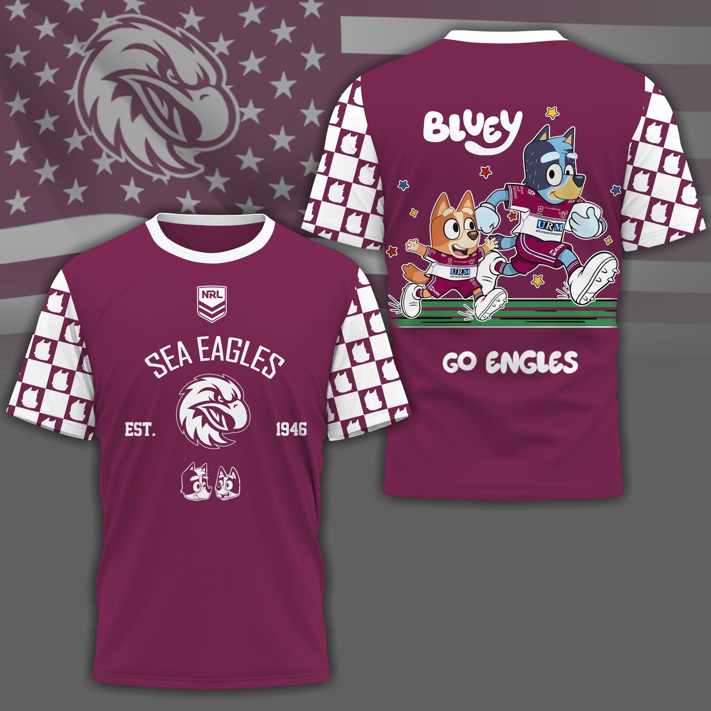 SE x NRL Premium Bluey 3D Shirt DDT TTTZ