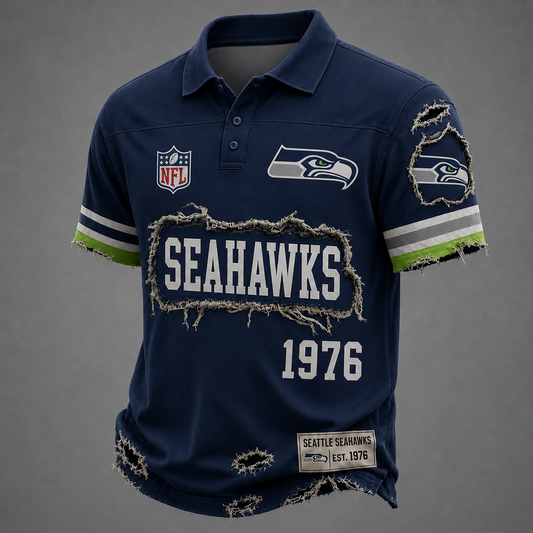 SEA x NFL Luxury Classic Polo shirt 0506 DatND DVT