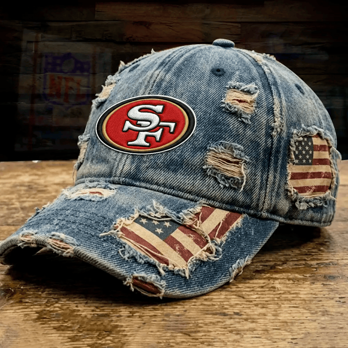 SF x NFL Denim Washed Cap V2 2805 DatND DVT