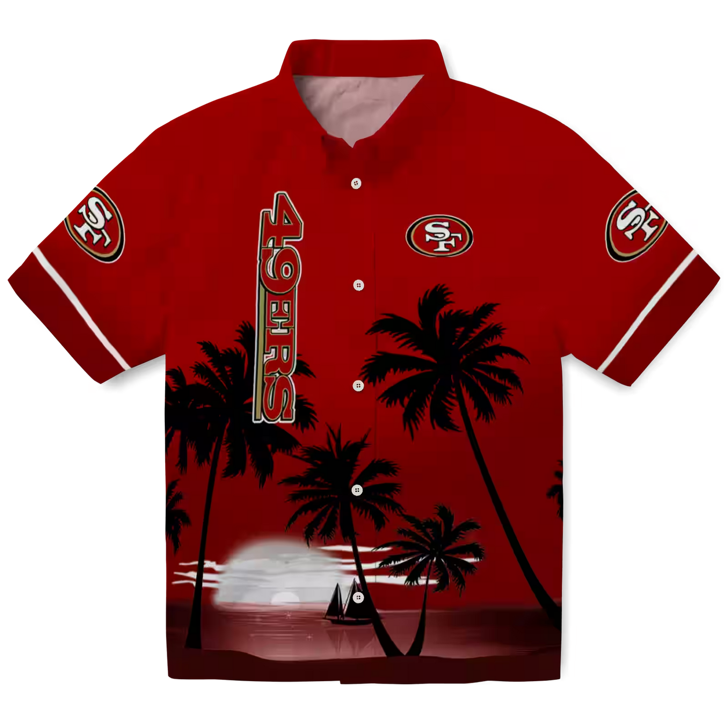 SF x NFL Hawaiian Shirt – Beach Sunset DATND TANTD 270526