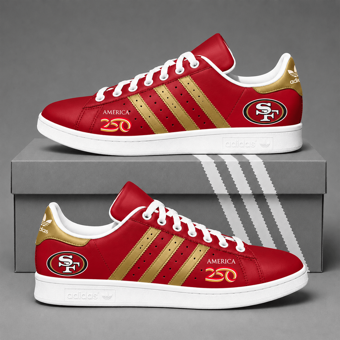 SF x NFL Premium America 250 Team Pride Superstar Sneakers   150626