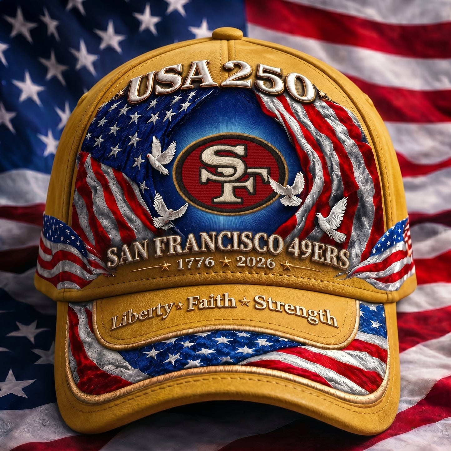 Premium NFL x SF 250 Years  Anniversary Of Freedom  Cap 220626