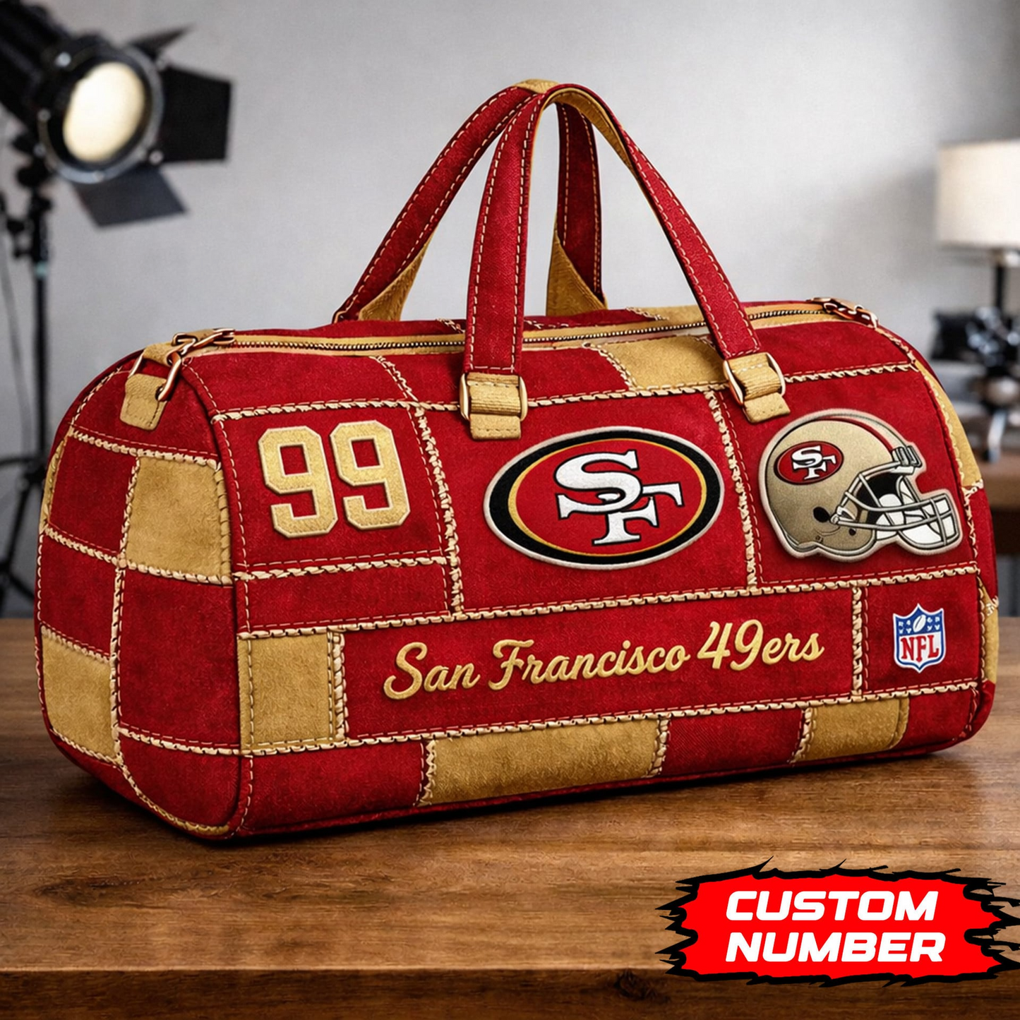 SF49 Premium NFL Game Day Quilted Duffle Bag DDT NTL