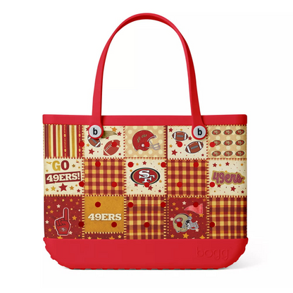 SF49 Premium NFL Patchwork Design Beach Tote Bag DDT CTND