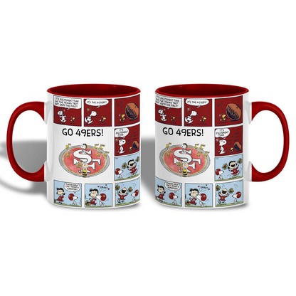 SF49 Premium NFL Peanuts Comic Mug DDT  CTND