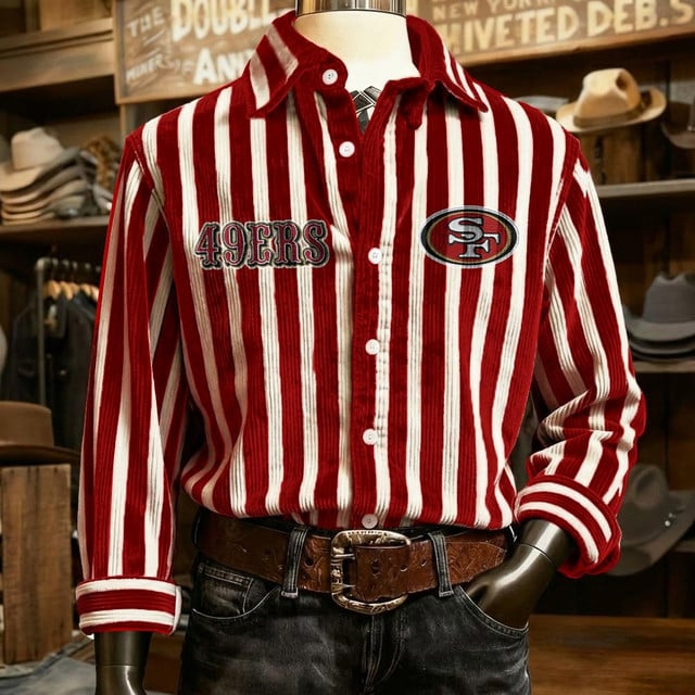 SF49 x NFL Color Stripe Corduroy Shirt DDT NTL