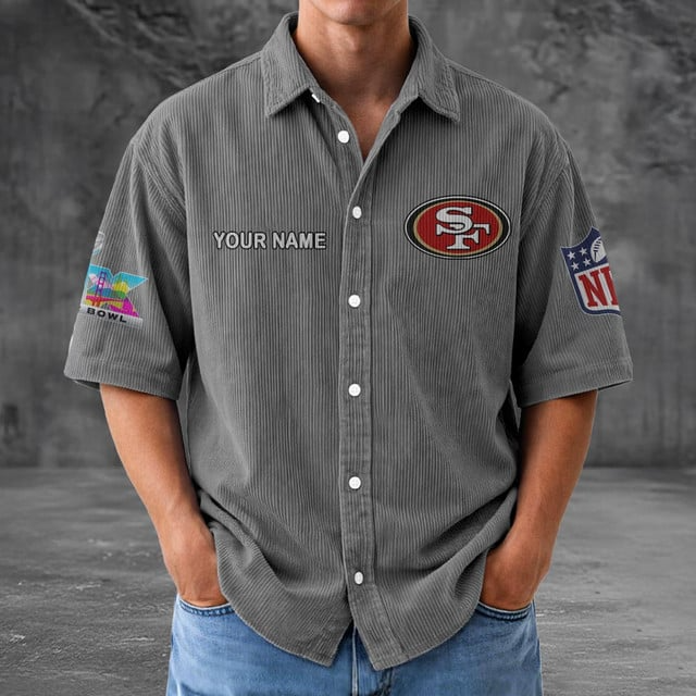 SF49 x NFL Men Seersucker Button Shirt DDT NTL