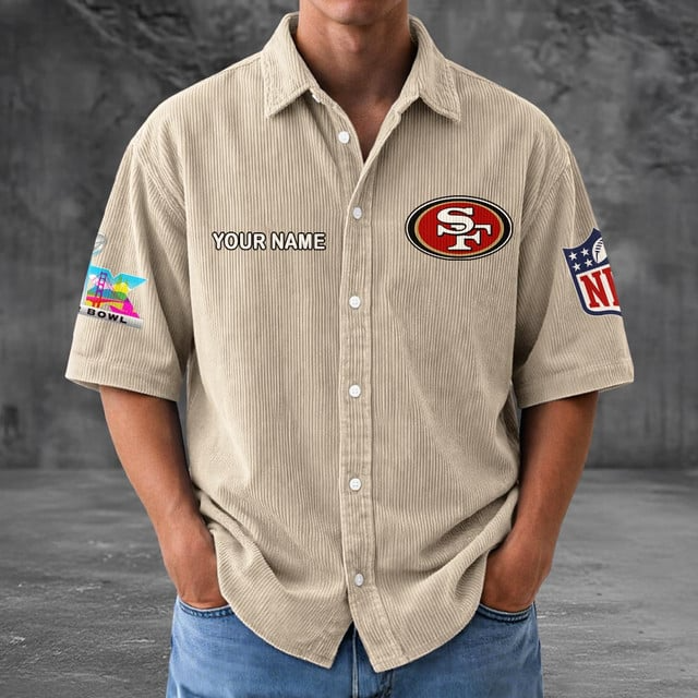 SF49 x NFL Men Seersucker Button Shirt DDT NTL