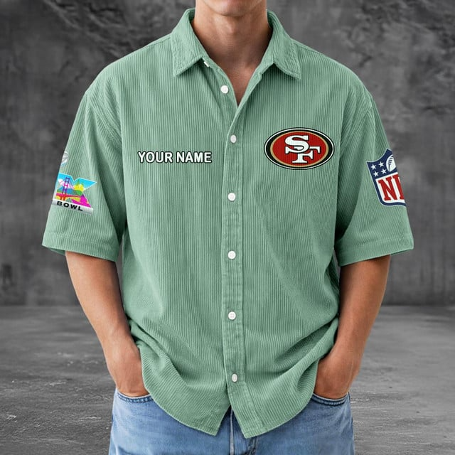 SF49 x NFL Men Seersucker Button Shirt DDT NTL