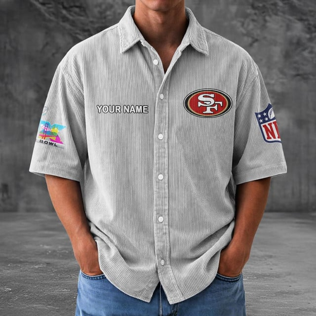 SF49 x NFL Men Seersucker Button Shirt DDT NTL