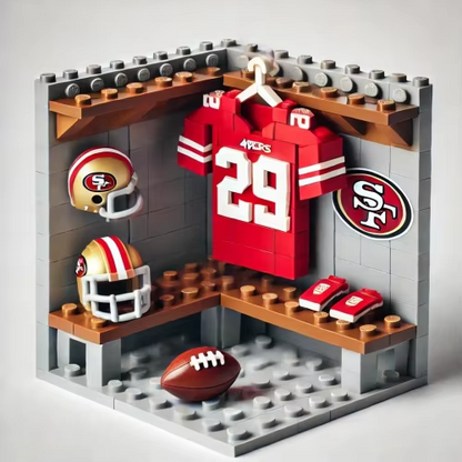 NFL Teams Custom Building Blocks Creative Peripheral Gift Model Toy Mini Changing Room Professional Football League Teams DDT HLP HLPHUONG