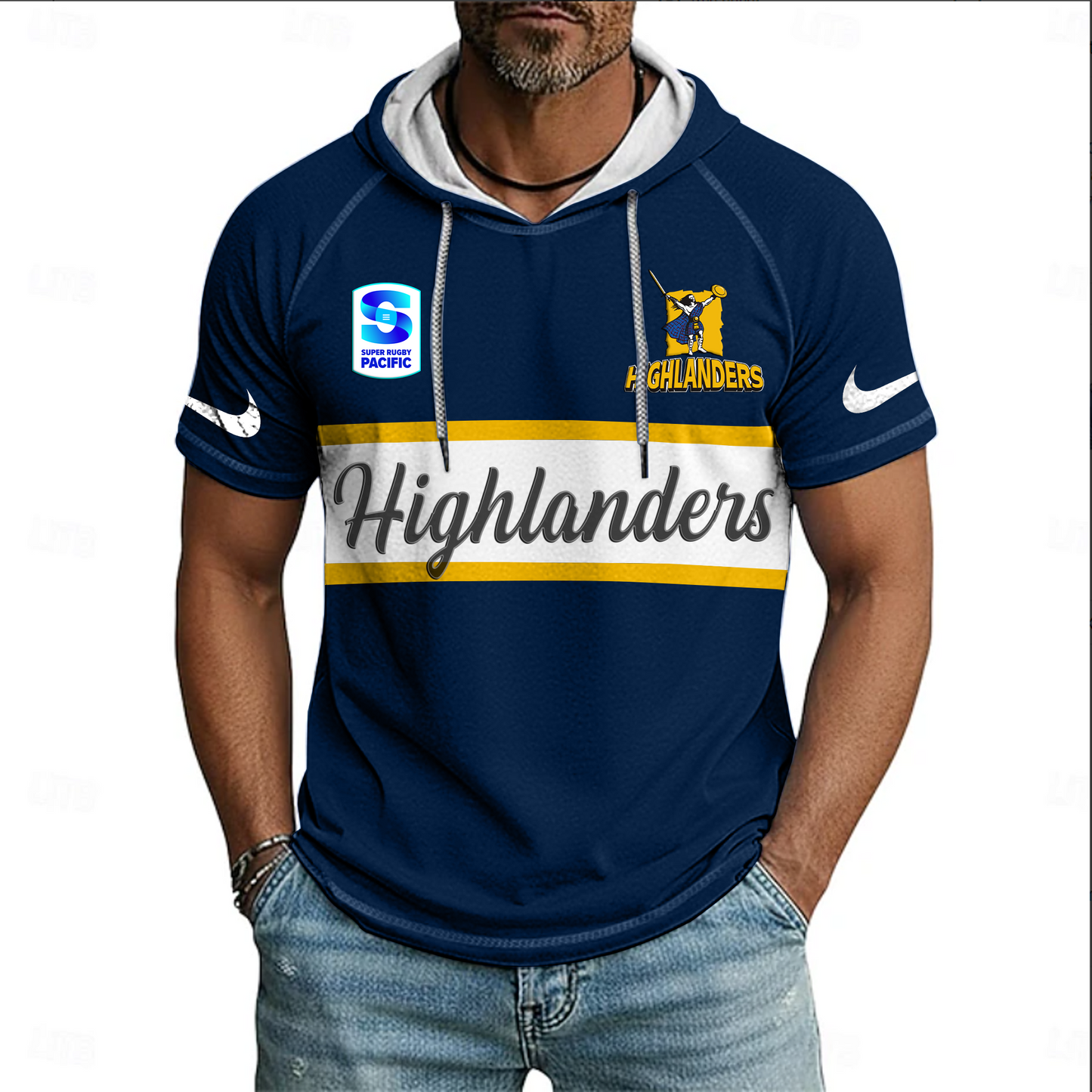 SRP x HIGHLANDERS Sport Hooded Short Sleeve Shirt HLP 70426 HLPHUONG