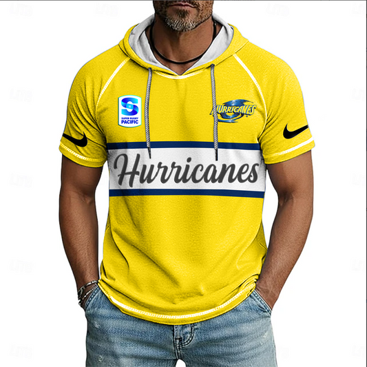 SRP x HURICANES Sport Hooded Short Sleeve Shirt HLP 20426 HLPHUONG