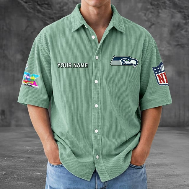 SS x NFL Men Seersucker Button Shirt DDT NTL