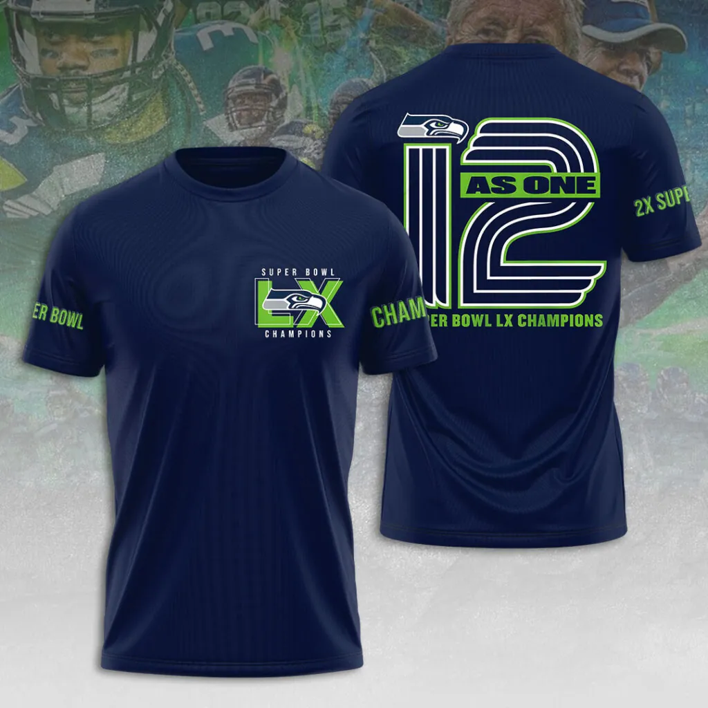SS x NFL Super Bowl LX Champions V25 3D Shirt DDT NTL