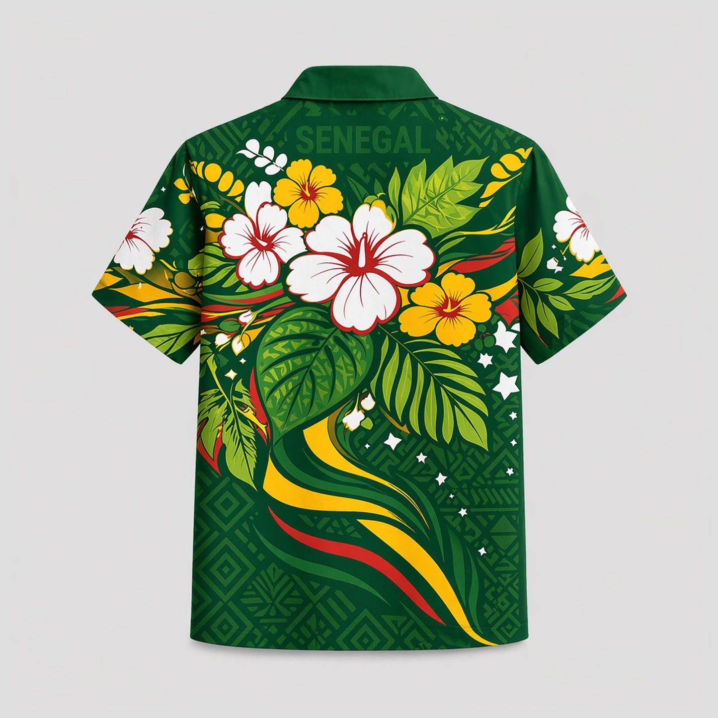Senegal World Cup 2026 Floral Hawaiian Shirt PVT02 DATND LBN 90526