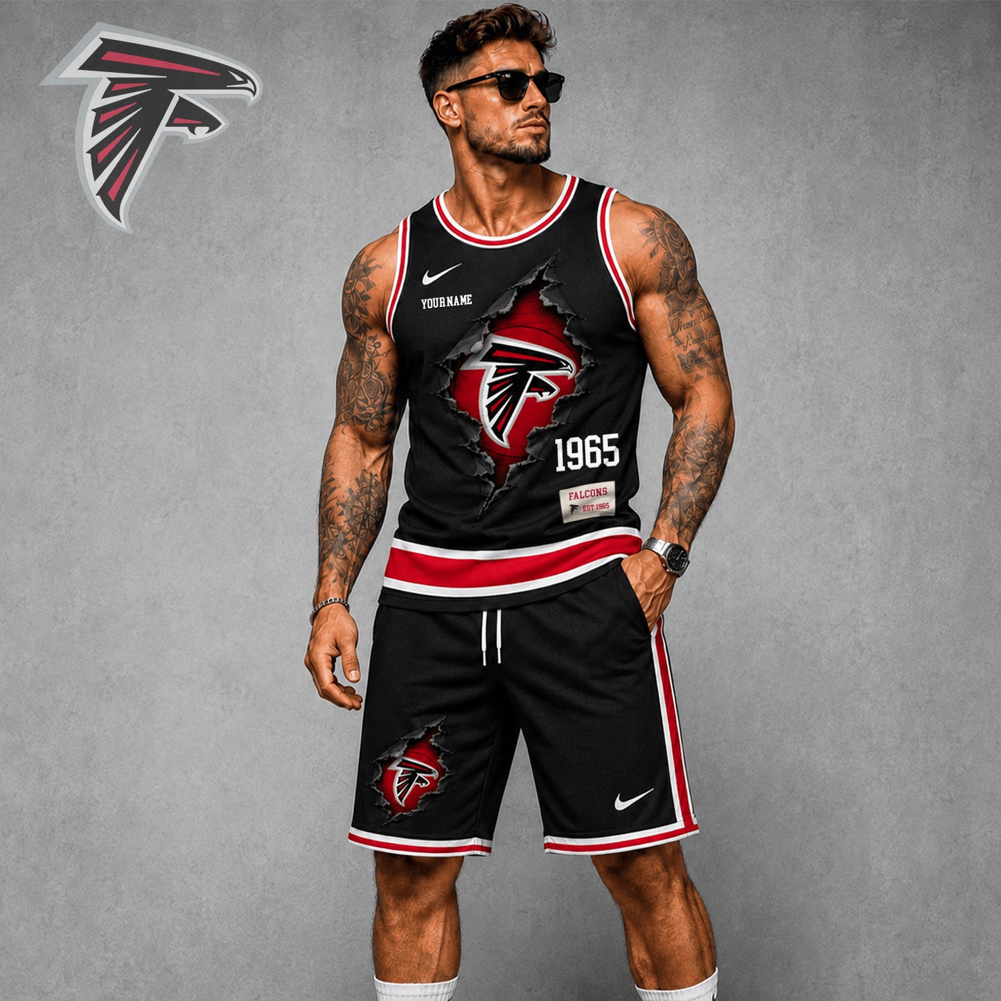 Signature Luxury NFL X ATL Game Day Football Fan Tank Top Bespoke Sovereign Shirt 110626