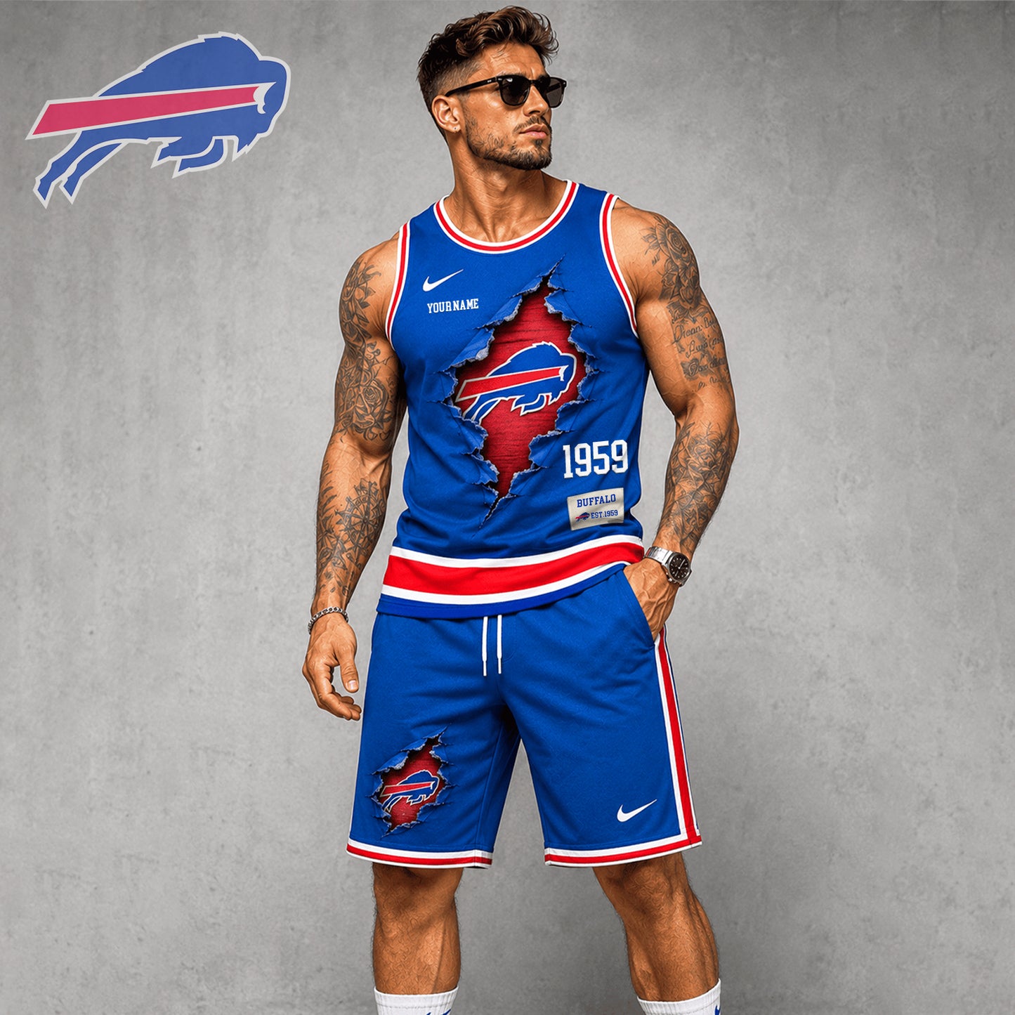 Signature Luxury NFL X BUF Game Day Football Fan Tank Top Bespoke Sovereign Shirt 110626