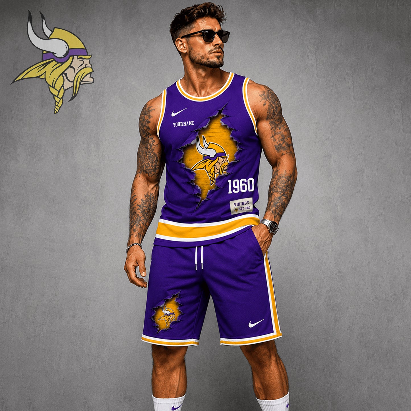 Signature Luxury NFL X MIN Game Day Football Fan Tank Top Bespoke Sovereign Shirt 110626