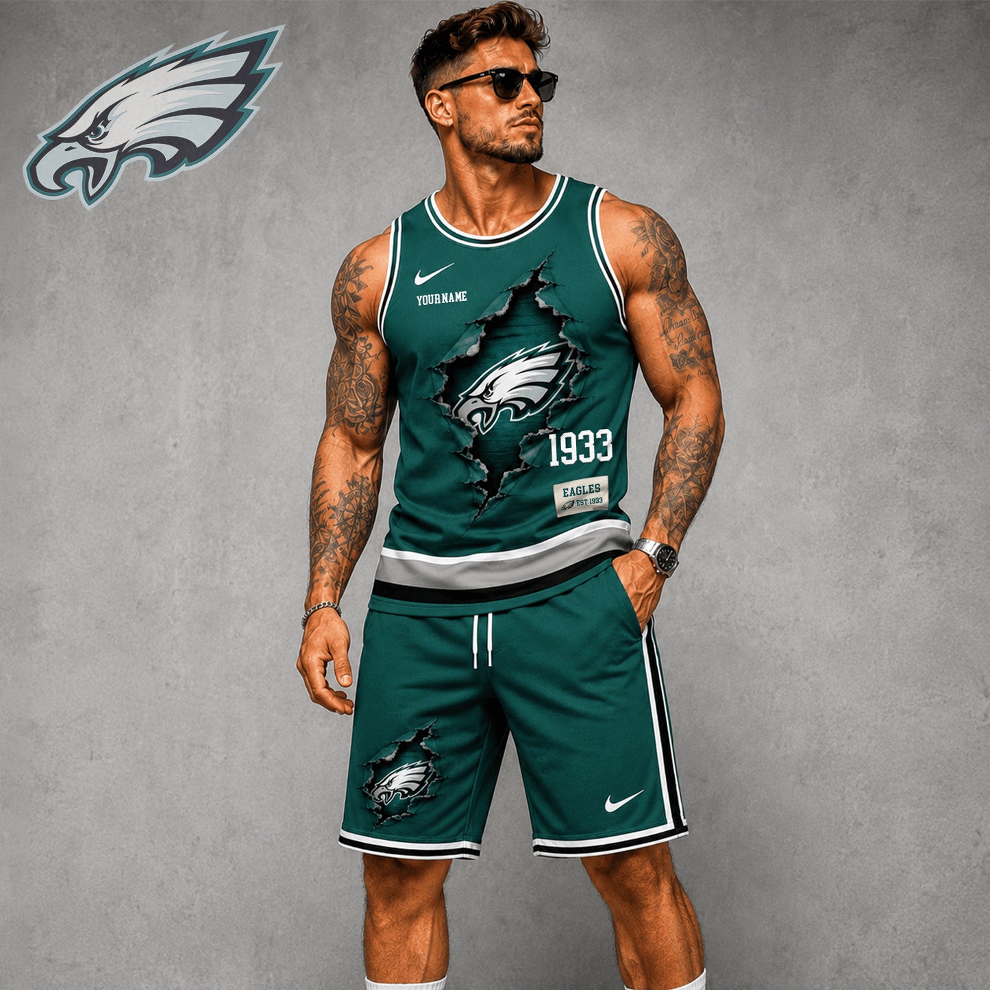 Signature Luxury NFL X PHI Game Day Football Fan Tank Top Bespoke Sovereign Shirt 110626