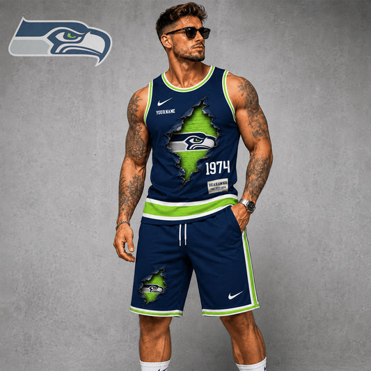 Signature Luxury NFL X SEA Game Day Football Fan Tank Top Bespoke Sovereign Shirt 110626