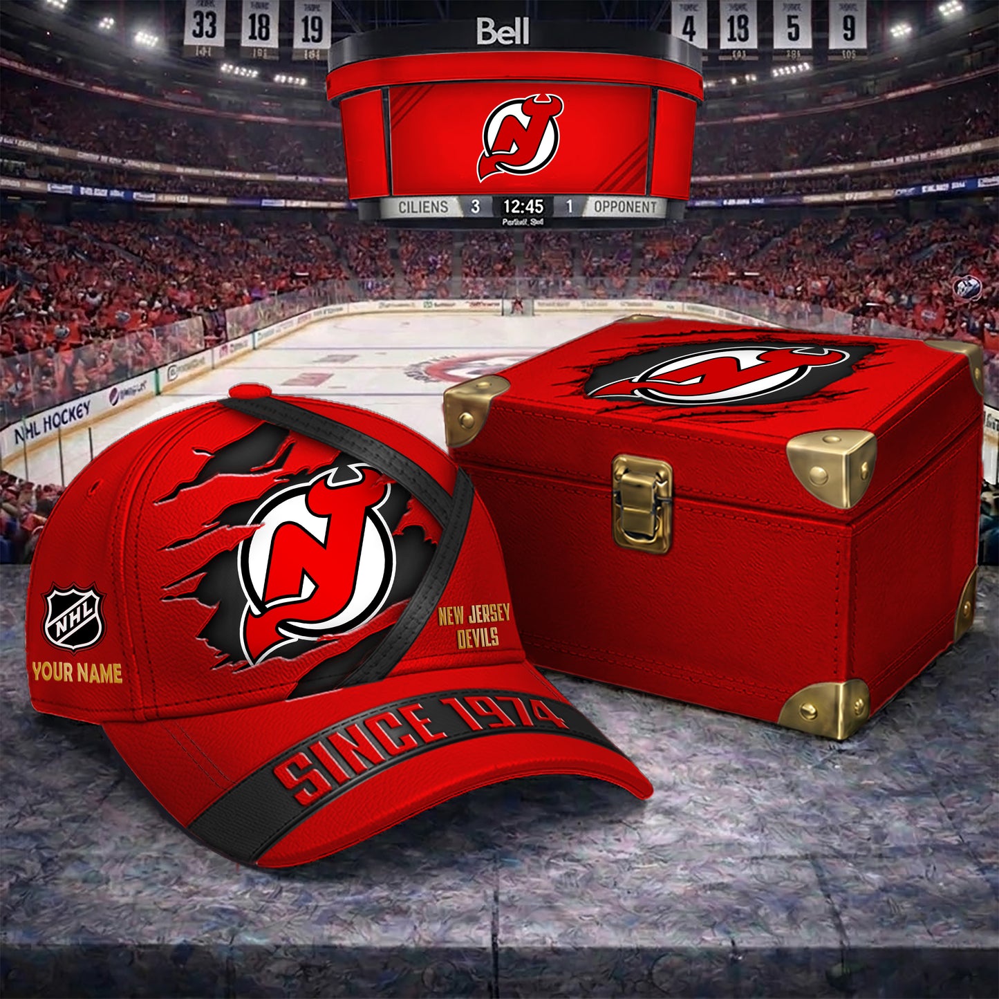 Signature Series NHL x NJD  BESPOKE CRACK CUSTOM NAME HAT V2 PLUS NDT NTN 250426