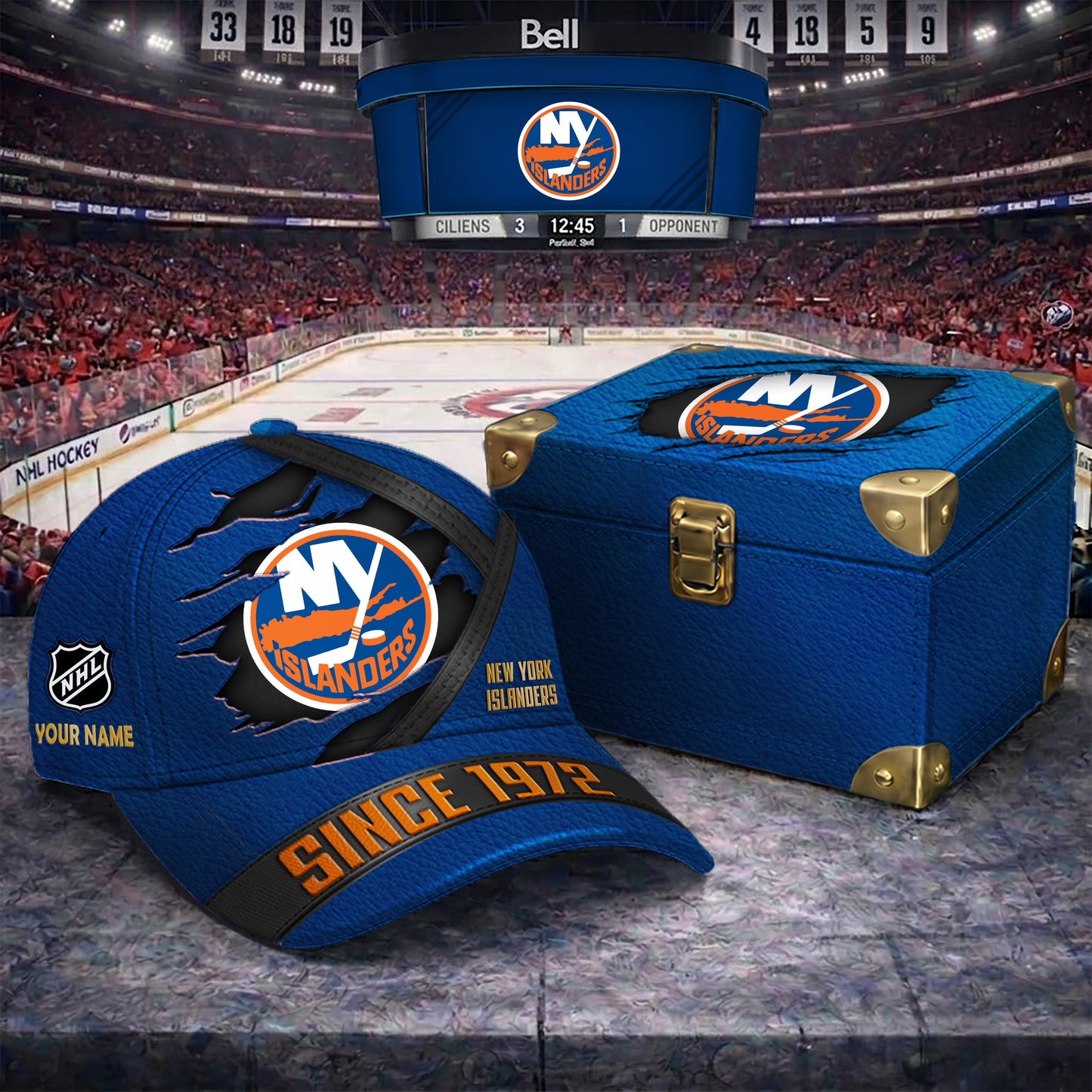 Signature Series NHL x NYI  BESPOKE CRACK CUSTOM NAME HAT V2 PLUS NDT NTN 250426