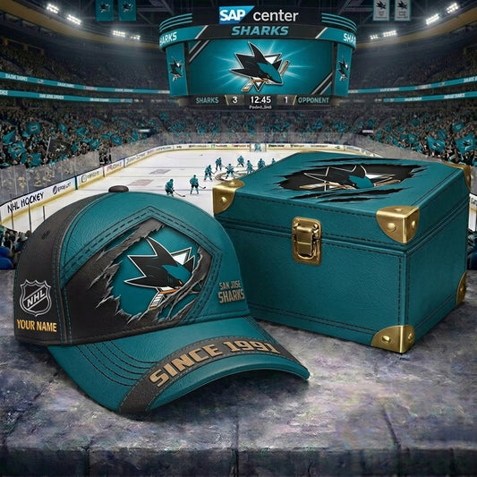 Signature Series NHL x SJS BESPOKE CRACK CUSTOM NAME HAT V1 PLUS NDT NHM 250426