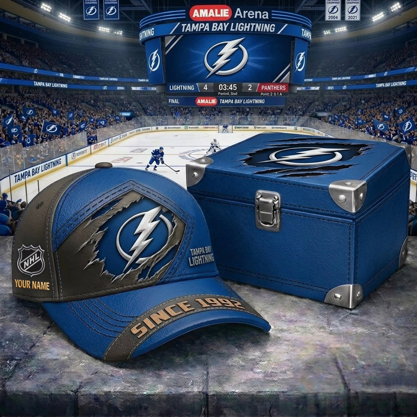 Signature Series NHL x TBL BESPOKE CRACK CUSTOM NAME HAT V1 PLUS NDT NHM 250426