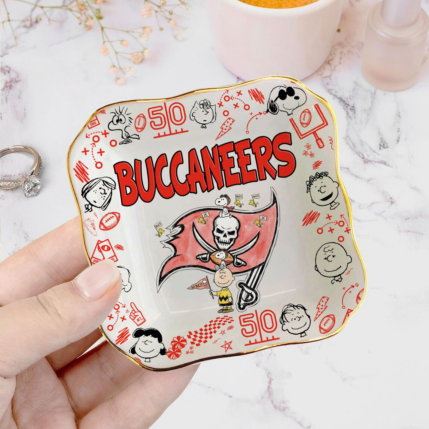TB x NFL Premium NFL Snoopy Jewelry Dish 0406 DatND DVT