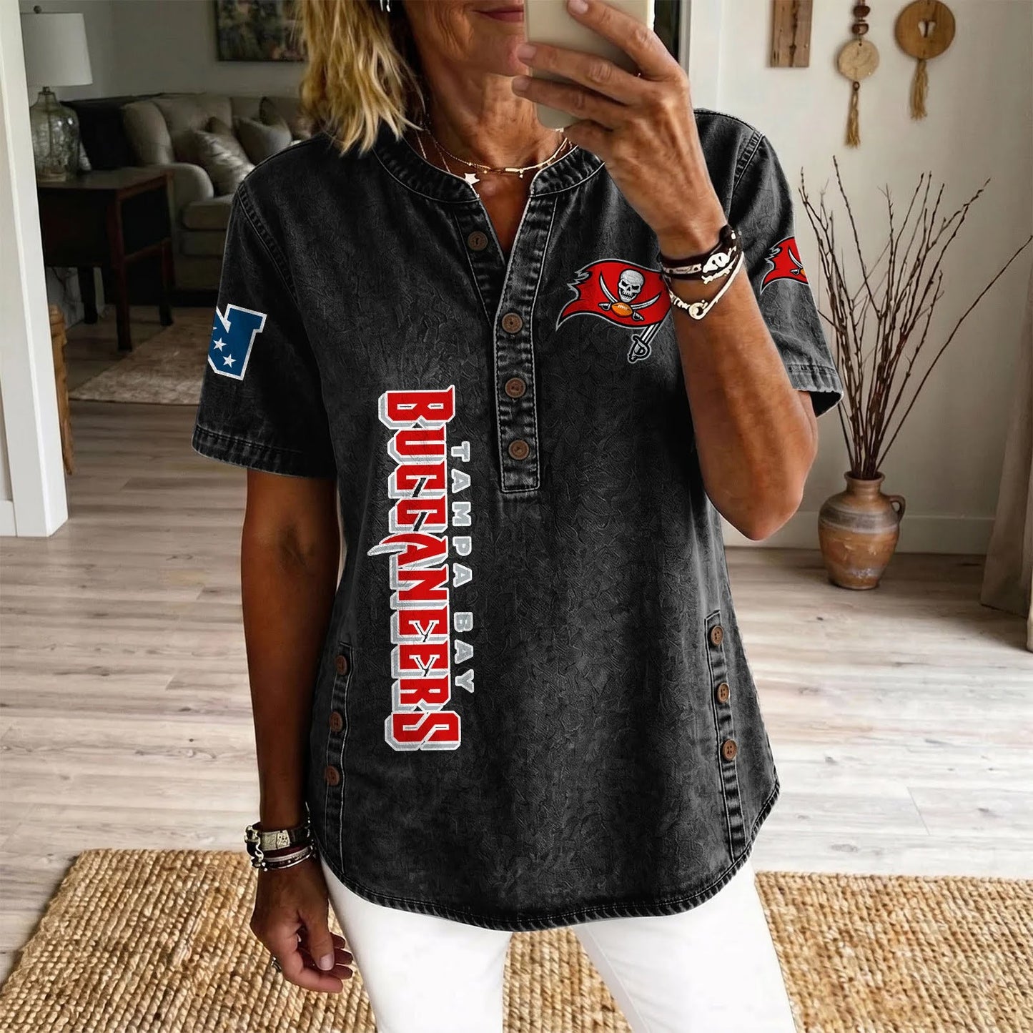 TB x NFL Women‘s Denim Casual Tops DATND LBN 190526