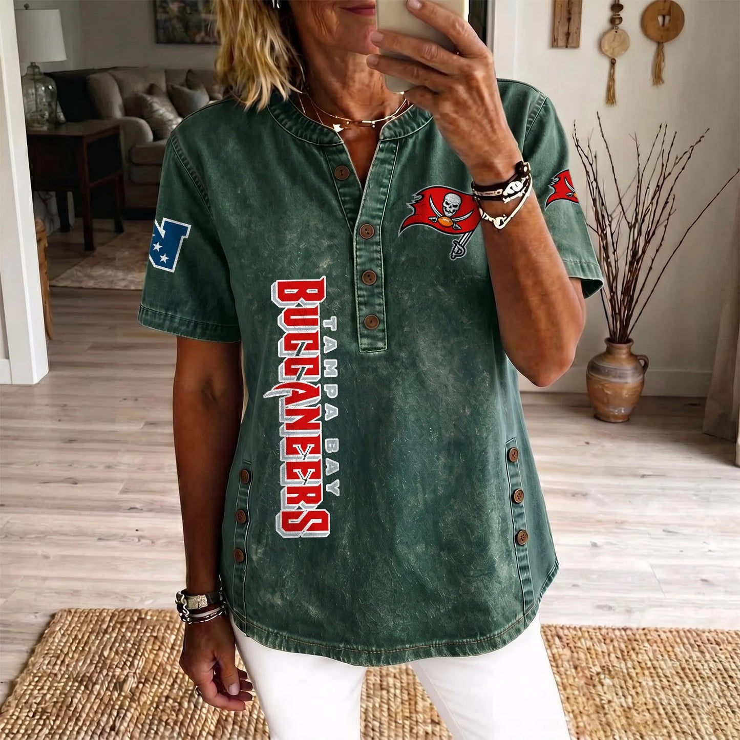 TB x NFL Women‘s Denim Casual Tops DATND LBN 190526