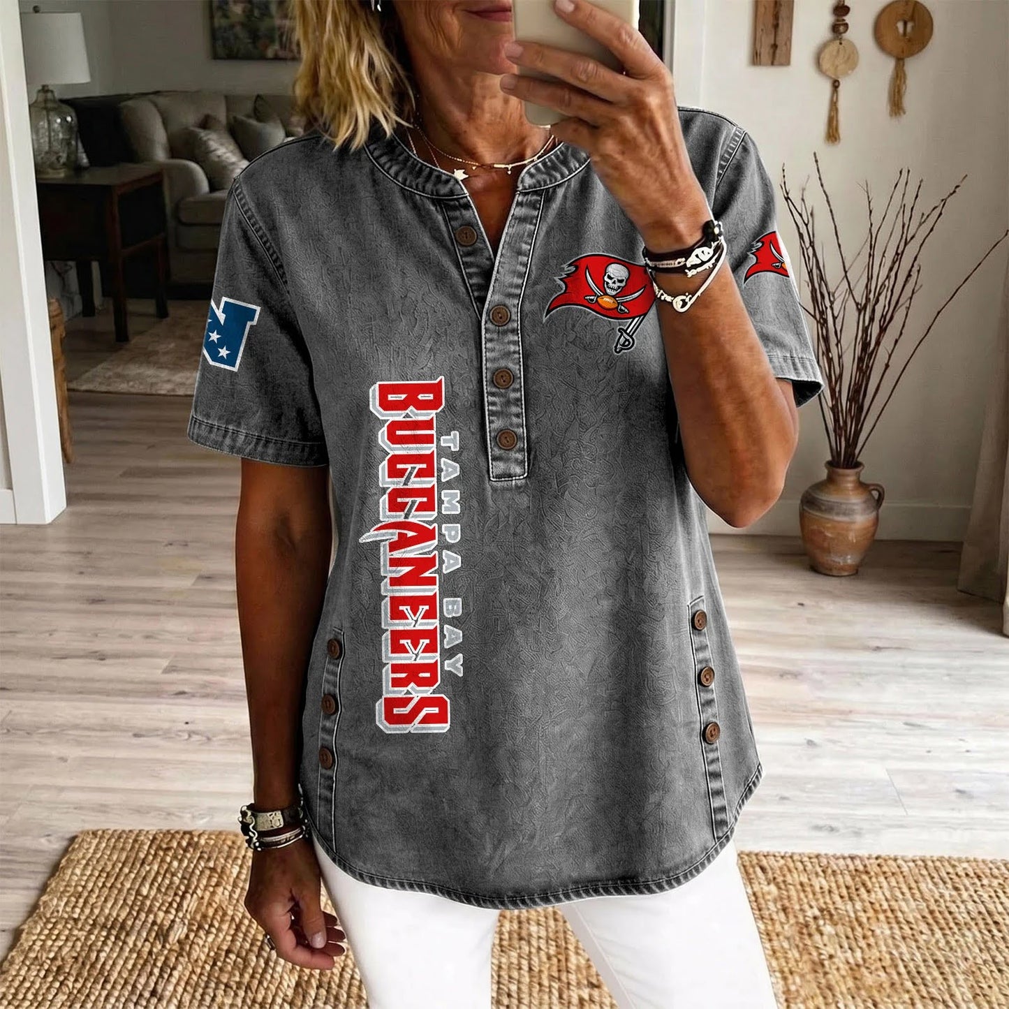 TB x NFL Women‘s Denim Casual Tops DATND LBN 190526