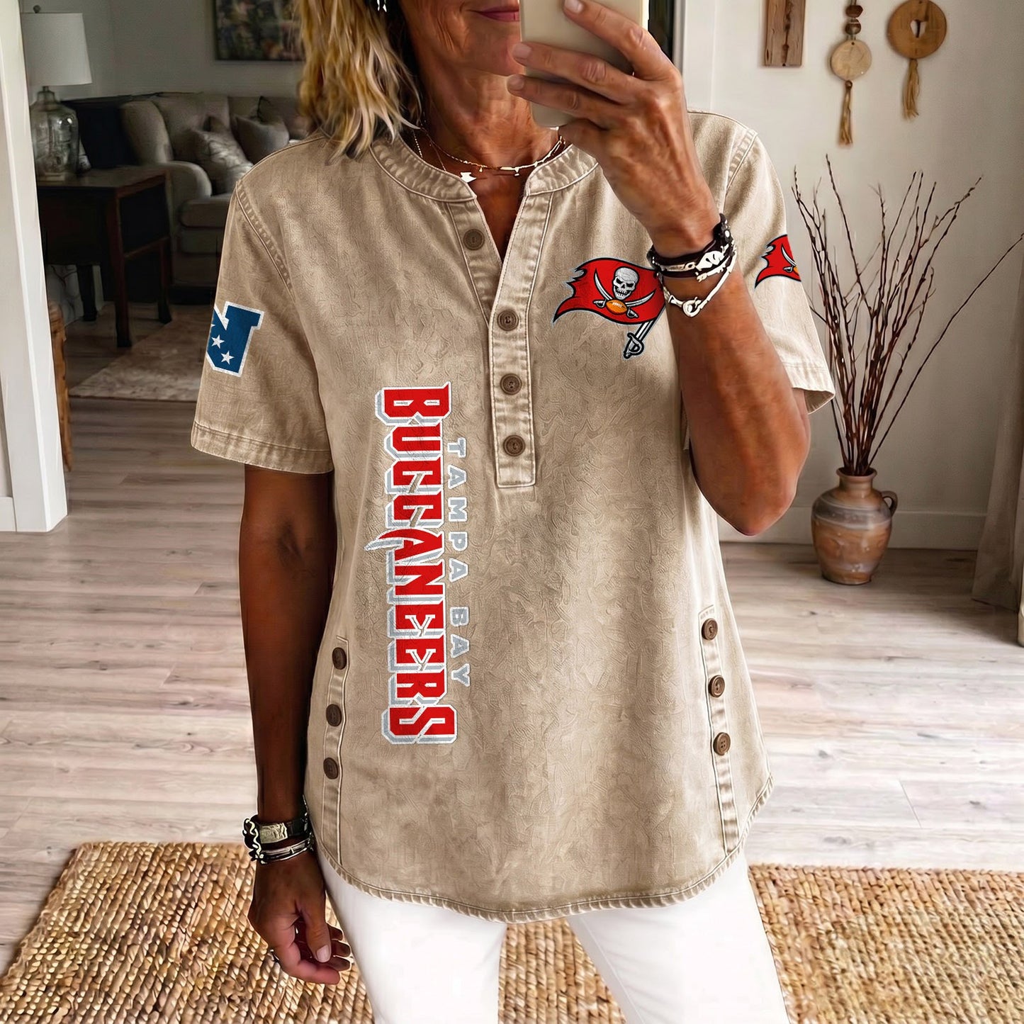 TB x NFL Women‘s Denim Casual Tops DATND LBN 190526