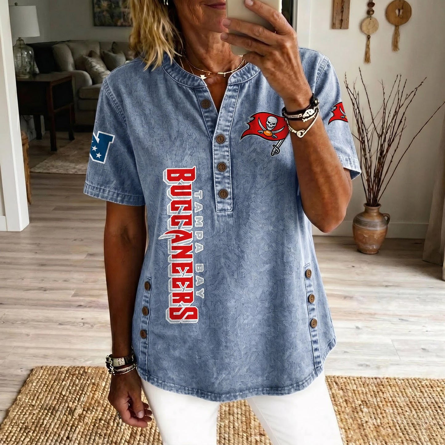 TB x NFL Women‘s Denim Casual Tops DATND LBN 190526