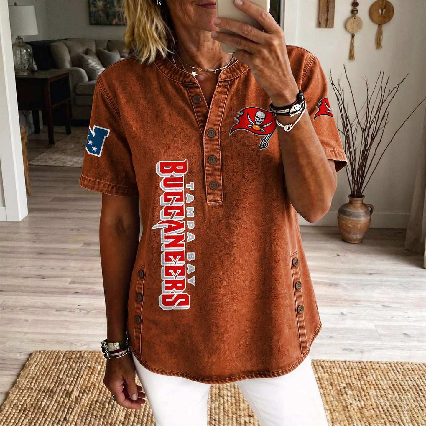 TB x NFL Women‘s Denim Casual Tops DATND LBN 190526