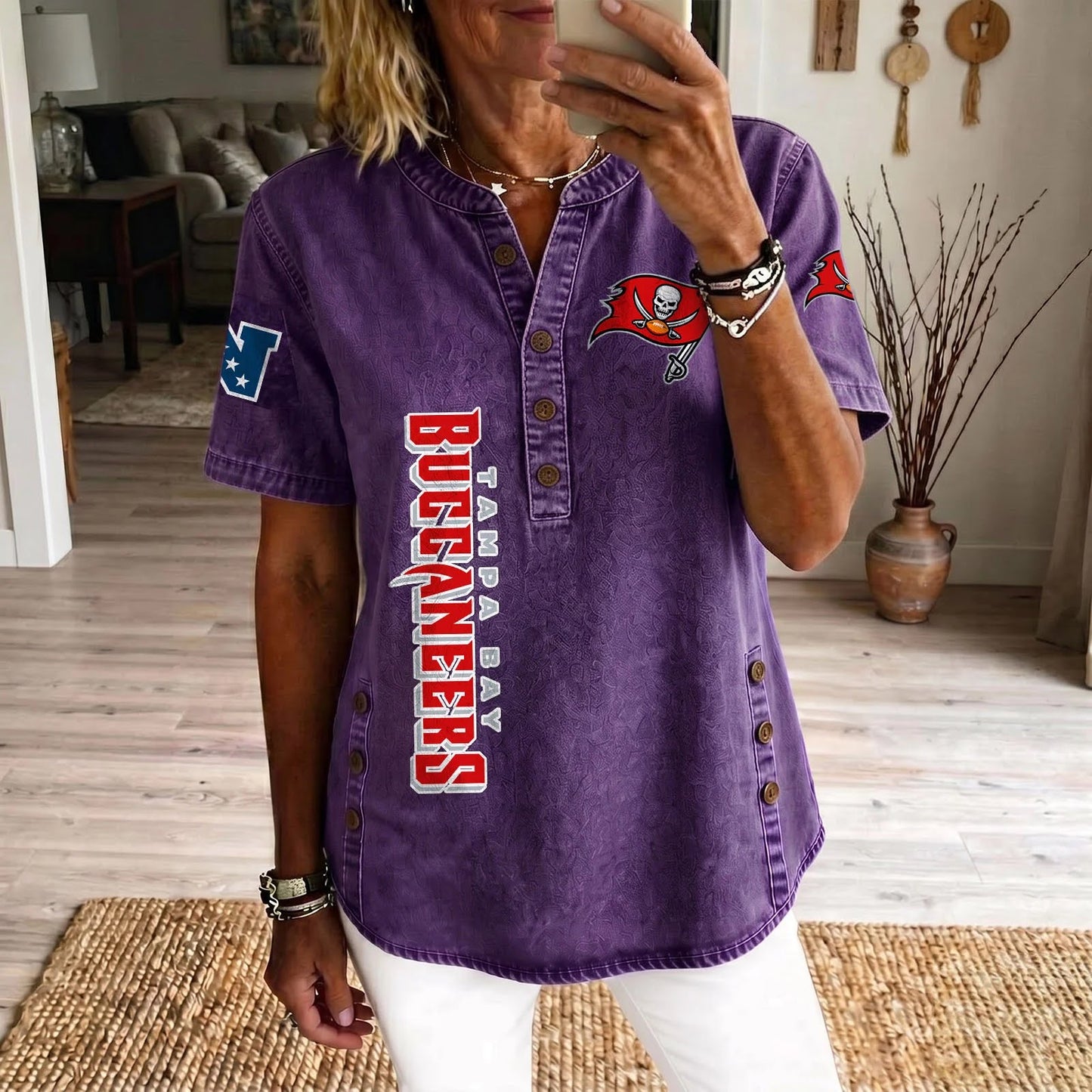 TB x NFL Women‘s Denim Casual Tops DATND LBN 190526