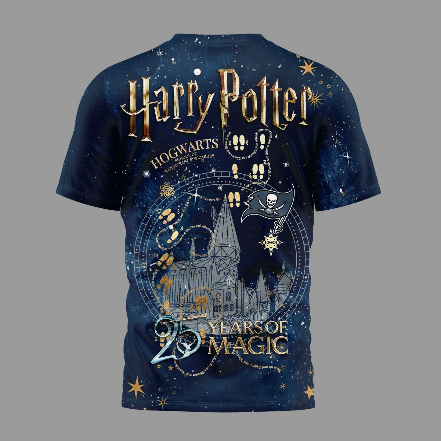 TBB Premium NFL Harry Potter 25 Years Of Magic 3D Shirt DDT CTND