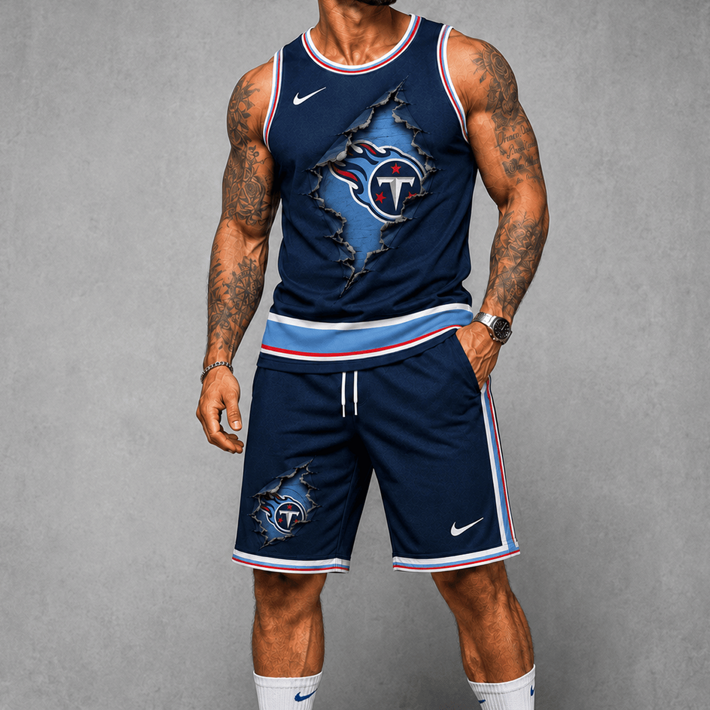 TEN Premium NFL Game Day Football Fan Tank Top and Shorts Set 1706