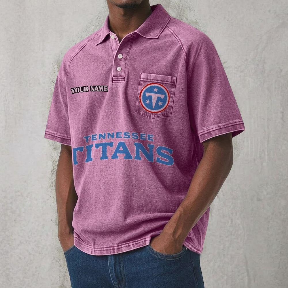 TEN x NFL Men's Distressed Turn-Down Collar Polo DATND TANTD 250526