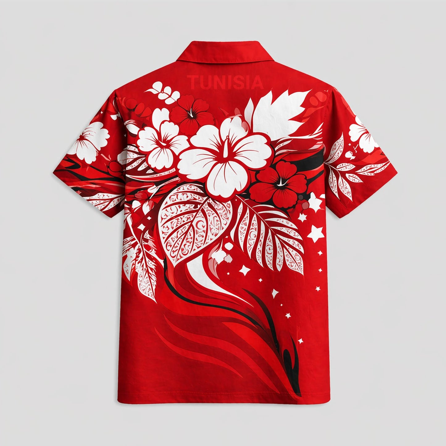 Tunisia World Cup 2026 Floral Hawaiian Shirt PVT02 DATND LBN 90526
