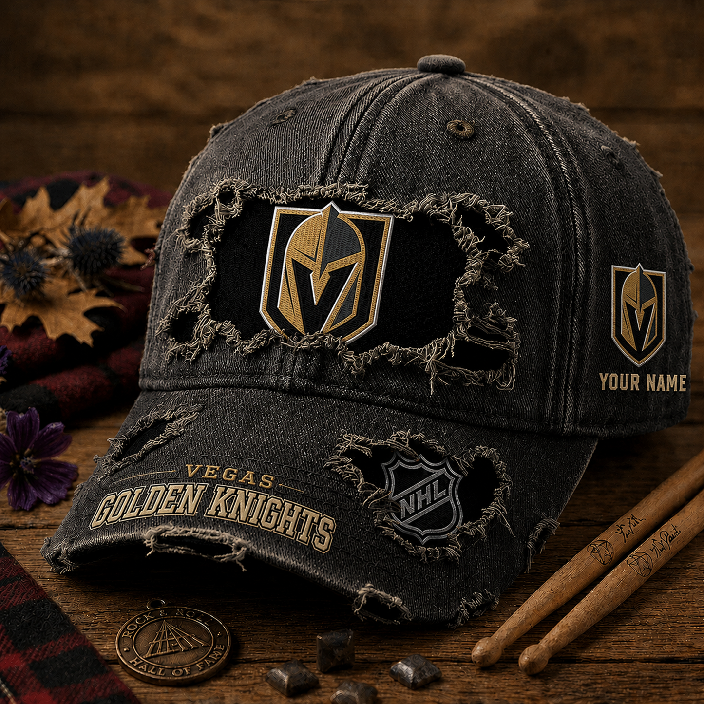 VGK x NHL Denim Washed Cap New Style DATND TANTD 290526