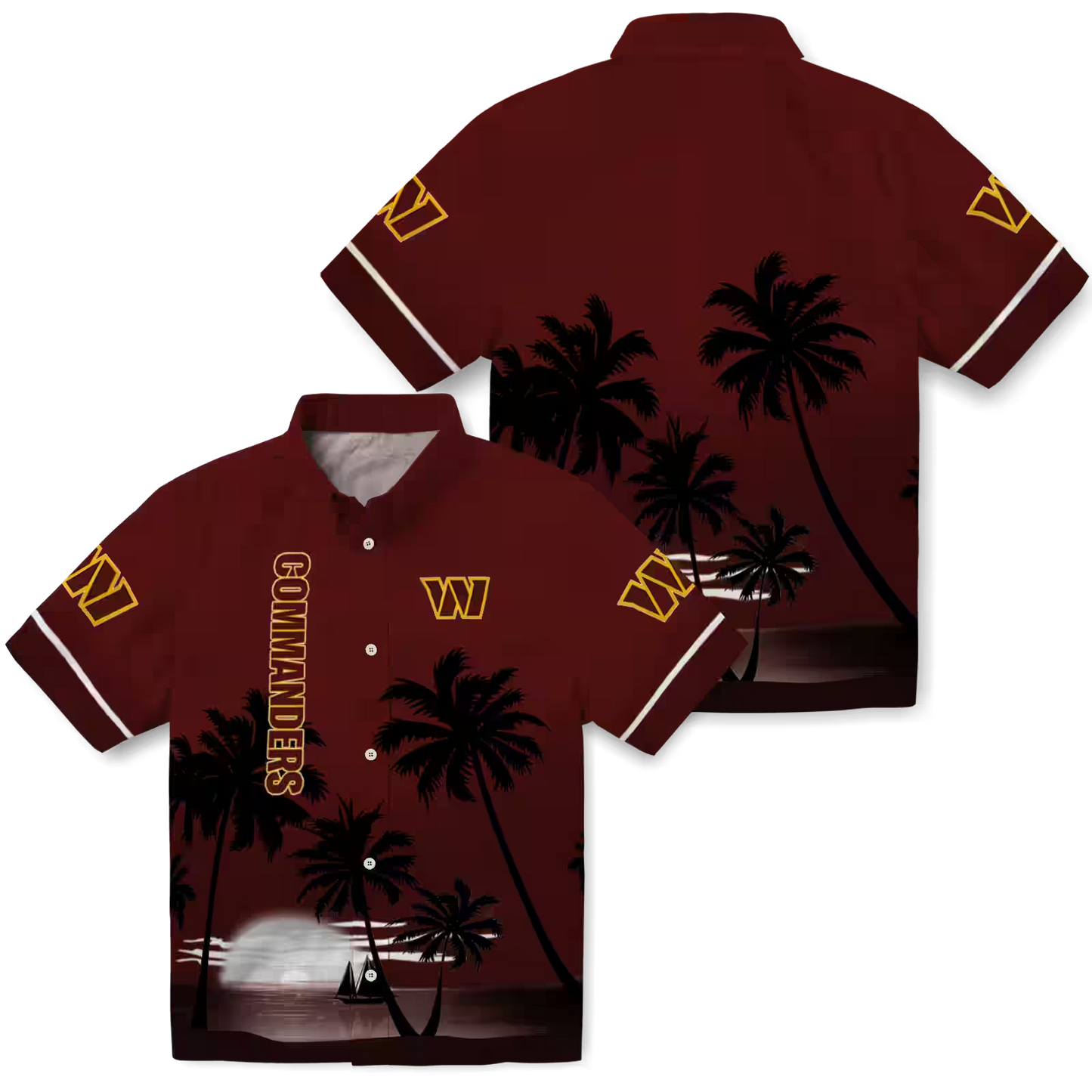 WAS x NFL Hawaiian Shirt – Beach Sunset DATND TANTD 270526
