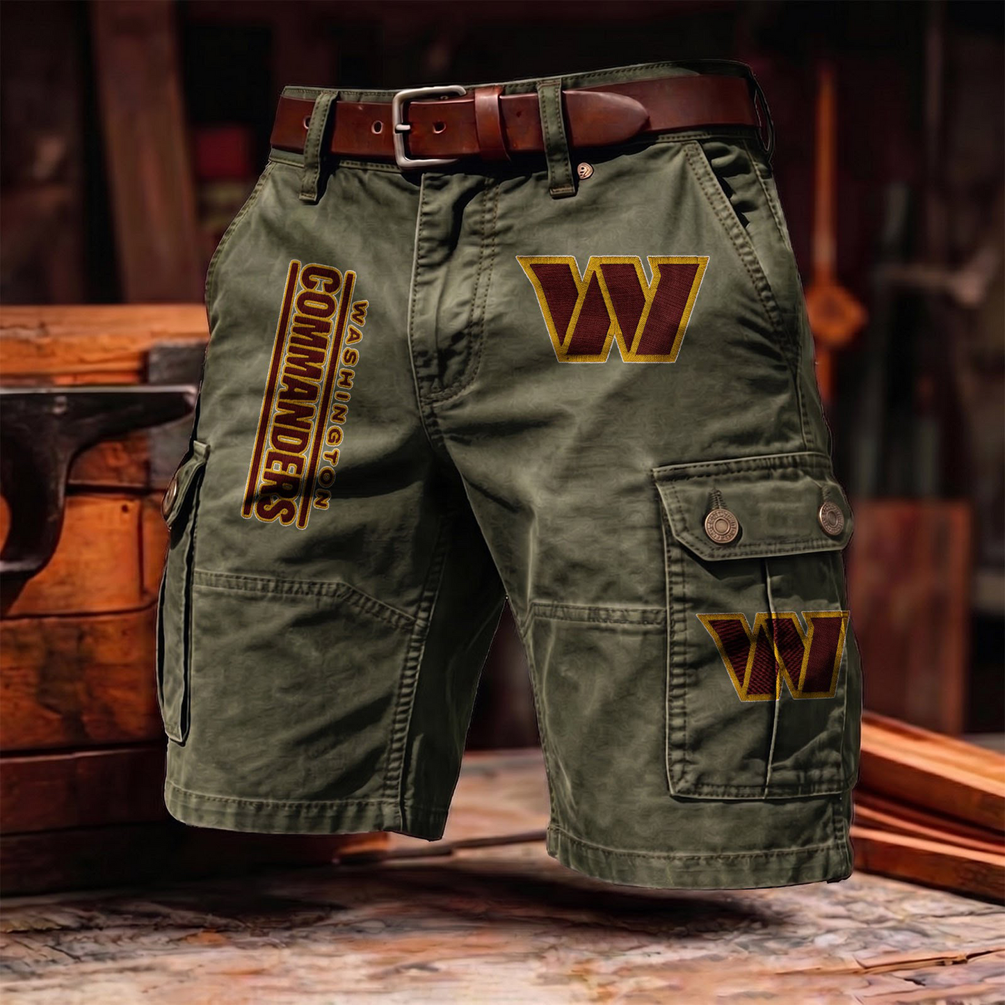WAS x NFL Men's cotton cargo shorts 80526 LBN
