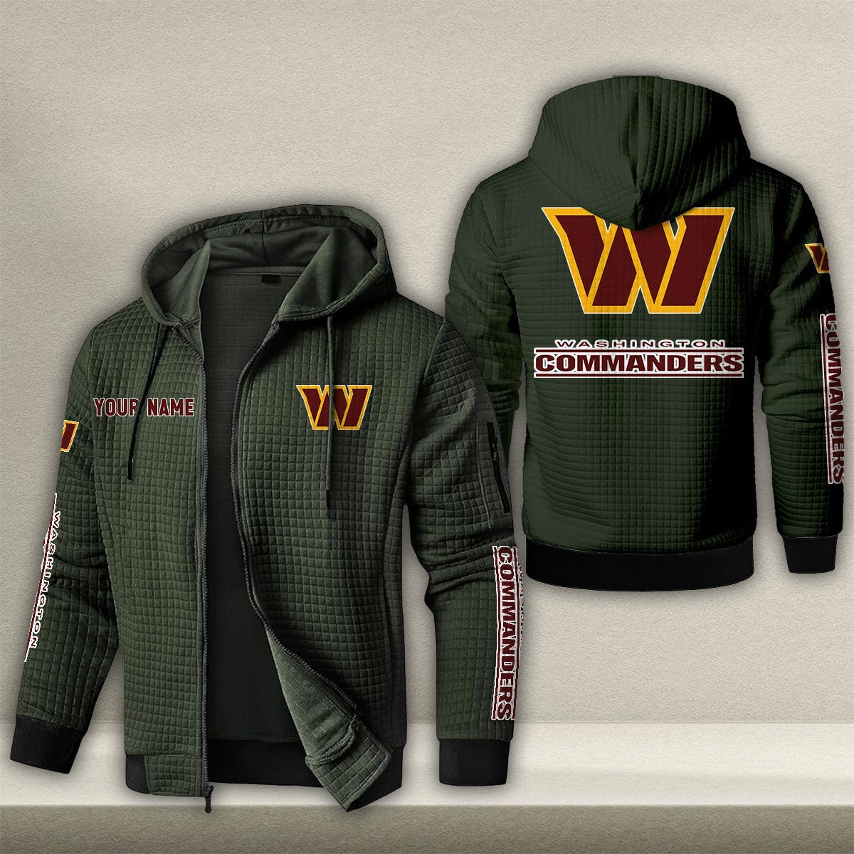 WAS x NFL Quilted Zip Hoodie DatND DVT