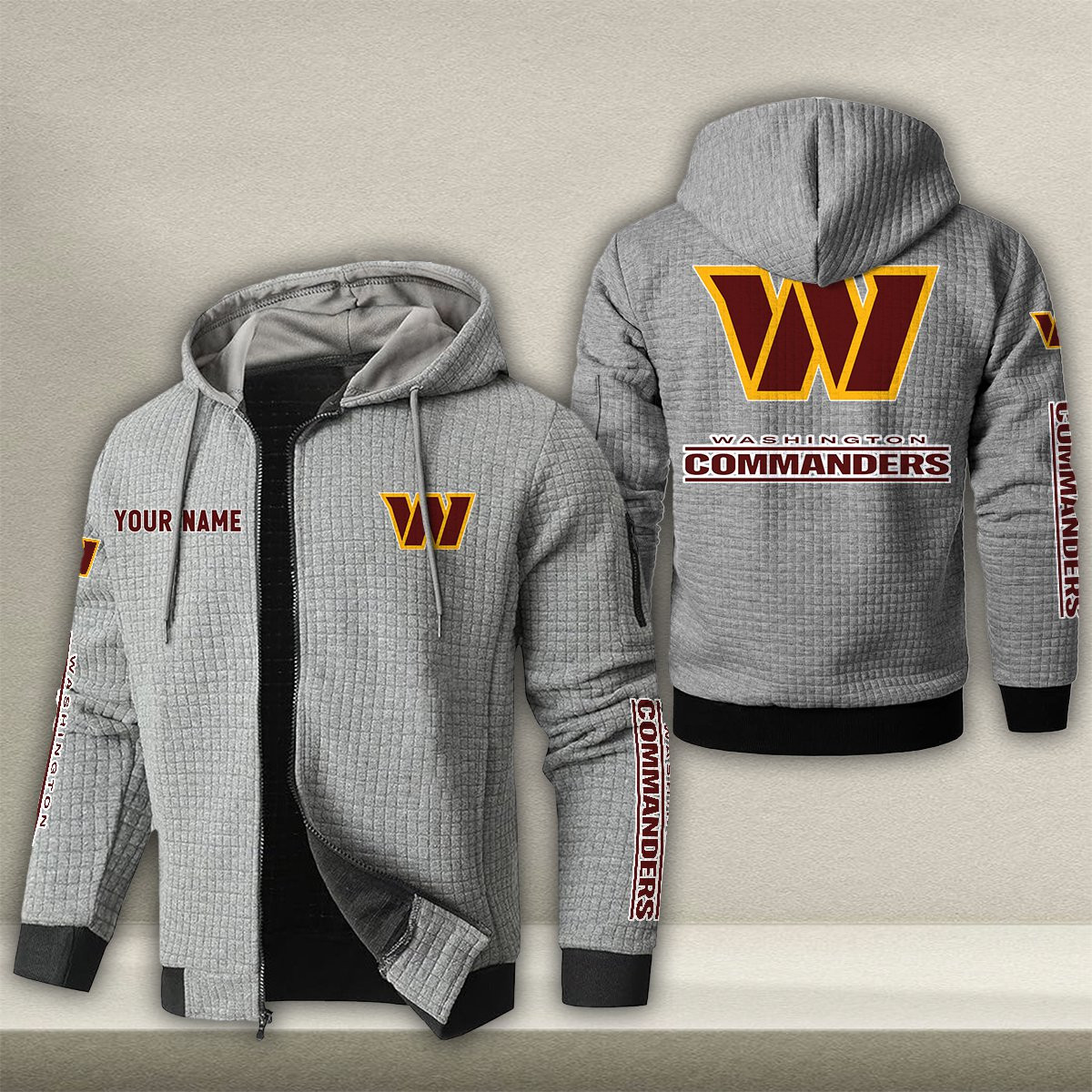 WAS x NFL Quilted Zip Hoodie DatND DVT