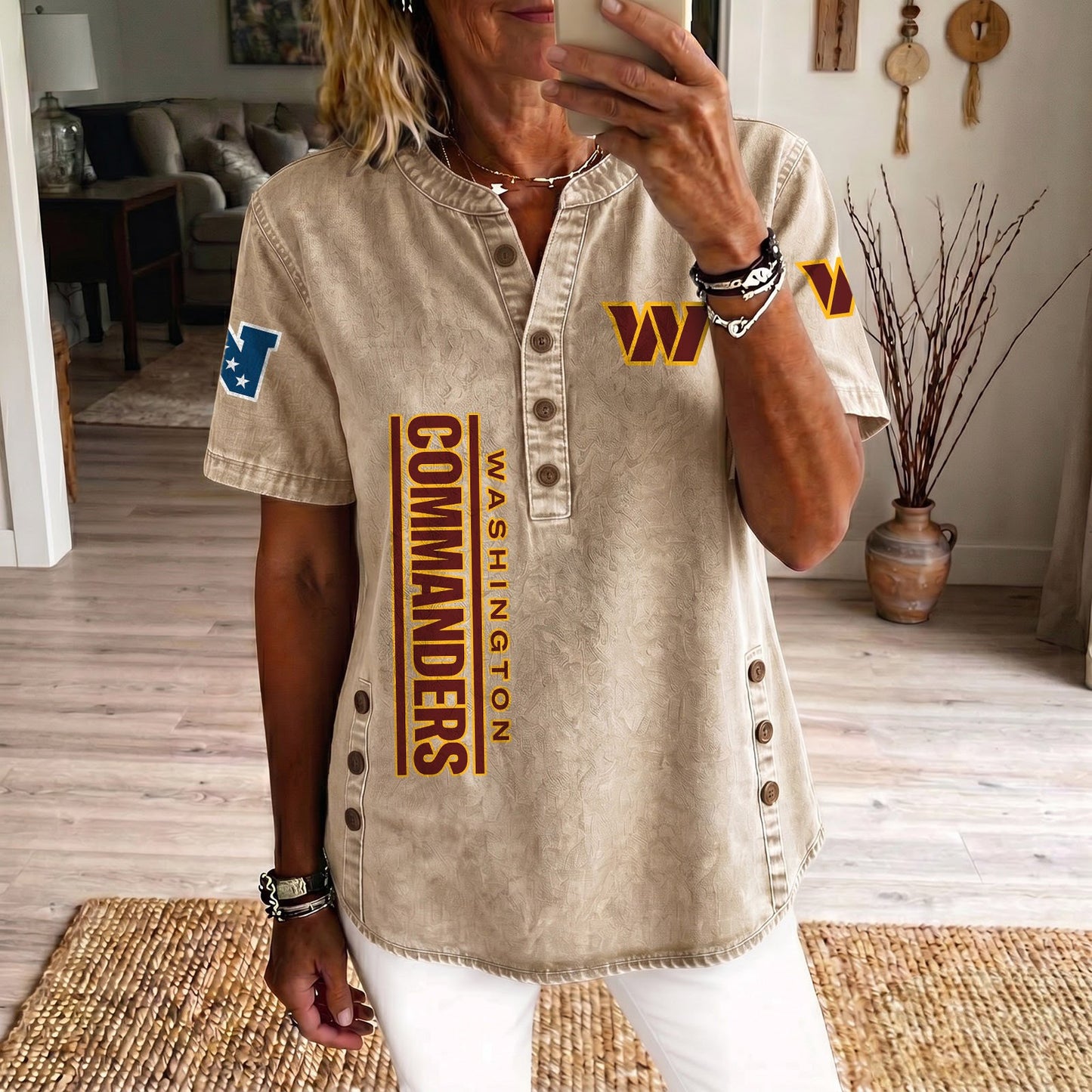WAS x NFL Women‘s Denim Casual Tops DATND LBN 190526