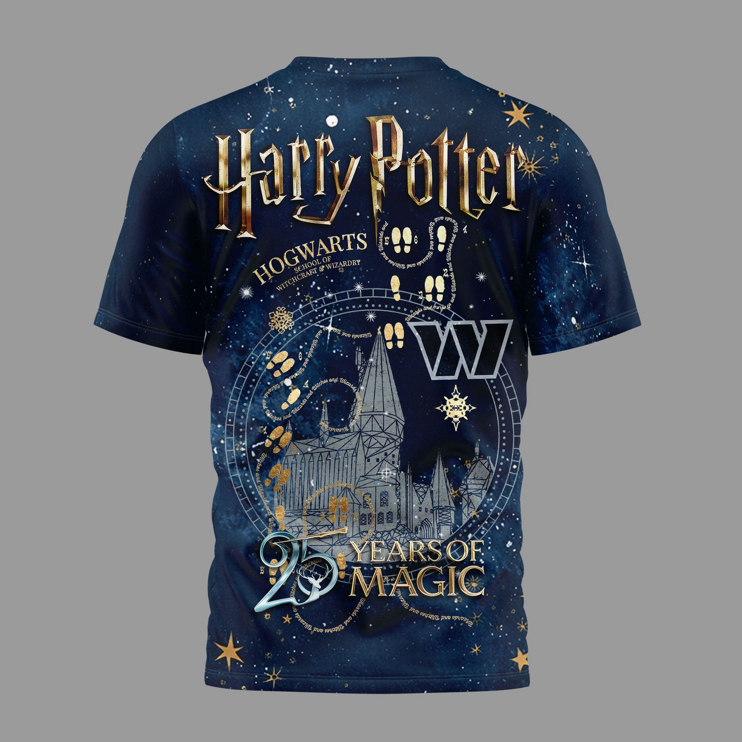 WC Premium NFL Harry Potter 25 Years Of Magic 3D Shirt DDT CTND
