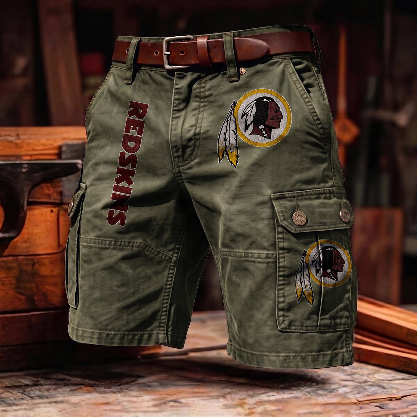 WC x NFL Men's cotton cargo shorts 80526 LBN